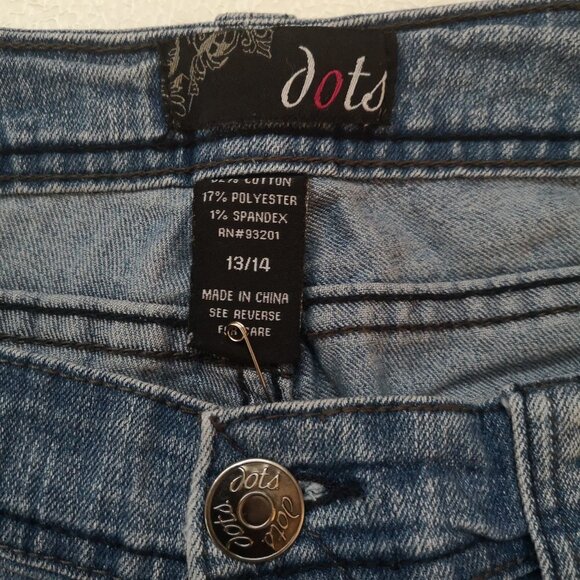 Dots Ladies Medium Wash Blue Jeans - Picture 3 of 6